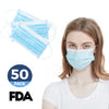 Disposable Face Mask – FDA Registered, 3-Layered (50 Pack) - Canopus USA