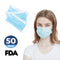 Disposable Face Mask – FDA Registered, 3-Layered (50 Pack)