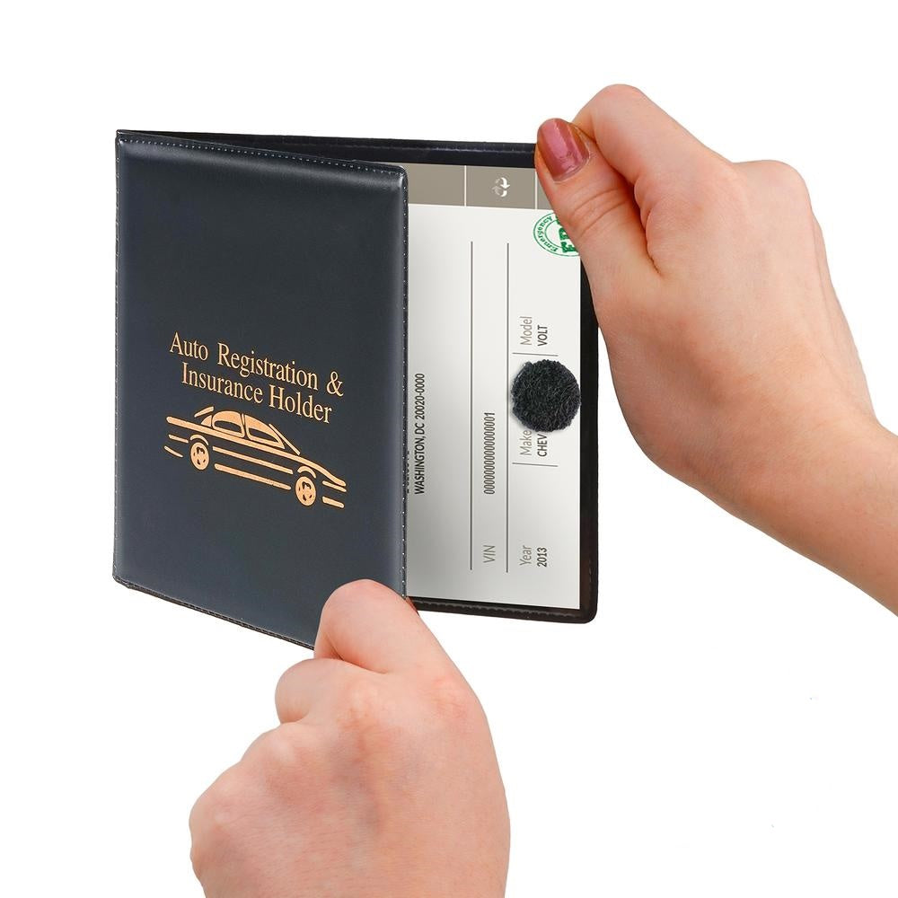 Registration and Insurance Card Holder, Car Document Holder, Wallet for Auto, Trailer, Truck - 2 Pack with EZ Pass Mounting Kit, Ez Pass Strips Registration and Insurance Card Holder, Car Document Holder, Wallet for Auto, Trailer, Truck - 2 Pack with EZ Pass Mounting Kit, Ez Pass Strips