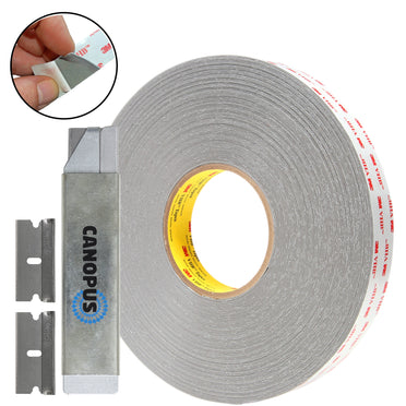 CANOPUS Double Sided Transfer Tape - 468MP Adhesive Sheet 12in X 5yd For Bonding